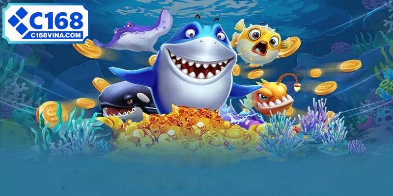 Sảnh bắn cá được thiết kế sinh động, đồ họa 3D sắc nét