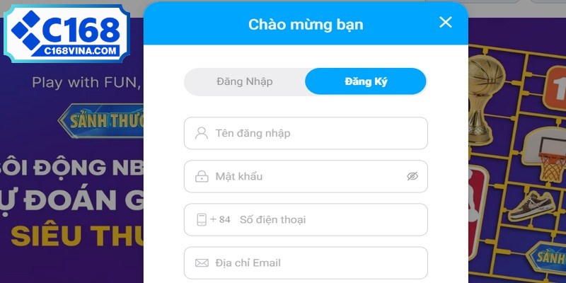 Hướng dẫn quy trình đăng ký C168 chi tiết cho anh em 