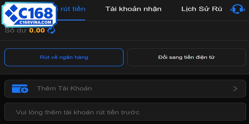 Cách rút tiền C168 nhanh chóng và thuận tiện